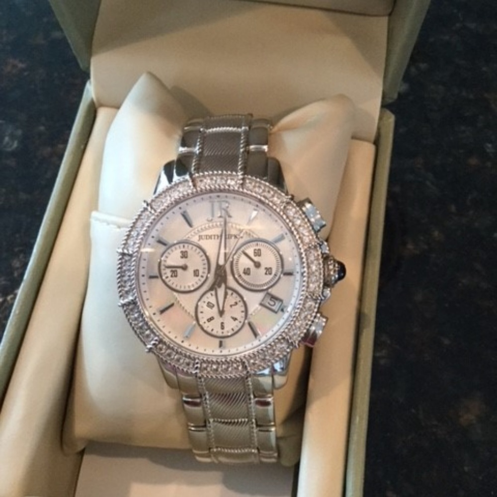 Judith Ripka Stainless Steel Chronograph Watch